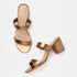 Women's Double Strap Open Toe Block Heel Sandals
