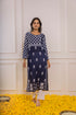 Fizaa Blue Modal Angrakha Style Kurta in Modal Cotton