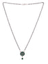 Green Silver Plated AD Studded Minimal Mangalsutra