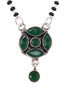 Green Silver Plated AD Studded Minimal Mangalsutra