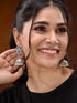 Silver Oxidised Handcrafted Contemporary Jhumka Earrings