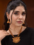 Gold Plated Red Kempo Goddess Lakshmi Deseigner Temple Jewellery Set
