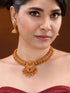 Gold plated Goddess Lakshmi Filigree Temple Jewellry Set