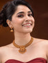 Gold plated Goddess Lakshmi Filigree Temple Jewellry Set
