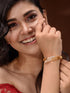 Gold Toned AD studded Floral Designer Handcrafted Bracelet