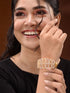 Gold Toned AD Studded Luxe Handcrafted Bracelet