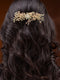 Gold Toned Green Pearl Beaded Bridal Hair pin