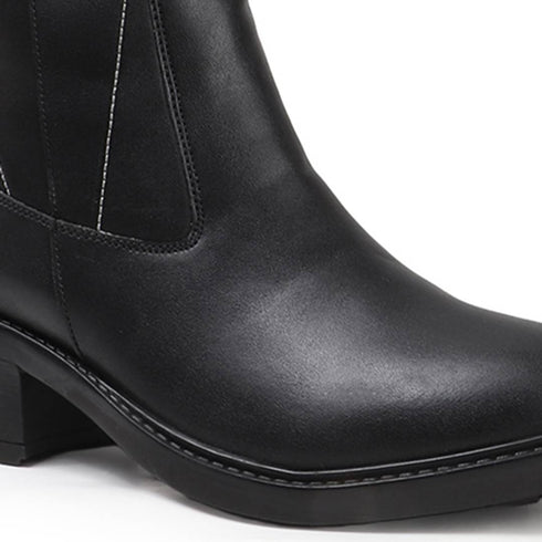 Women's Tall Embroidered Knee-High Riding Style with Western Boot Buckle Detail