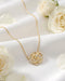 18kt Gold Plated CZ Floral Bold Necklace