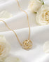 18kt Gold Plated CZ Floral Bold Necklace