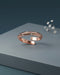 18kt Rose Gold Plated Fashionable CZ Adjustable Ring