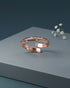 18kt Rose Gold Plated Fashionable CZ Adjustable Ring