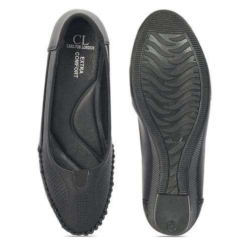 Women's Slip-On Moccasin Loafer with Perforated Detail
