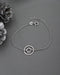 925 Sterling Silver Rhodium-Plated Circular Charm Bracelet