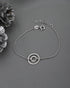 925 Sterling Silver Rhodium-Plated Circular Charm Bracelet