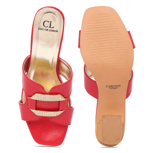 Women's Effortless Slip-On Style Decorative Buckle Sandal