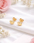 925 Sterling Silver 18kt Gold Plated Heart Mini Stud Earring