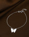 925 Sterling Silver Rhodium Plated Buttefly Charm Bracelet