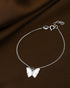 925 Sterling Silver Rhodium Plated Buttefly Charm Bracelet
