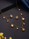 Gold Plated Kundan Polki Studded Tear Drop Delicate Chain Jewellery Set