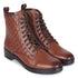 Women's Chic Quilted Ankle Combat Boot with Lace-Up Closure