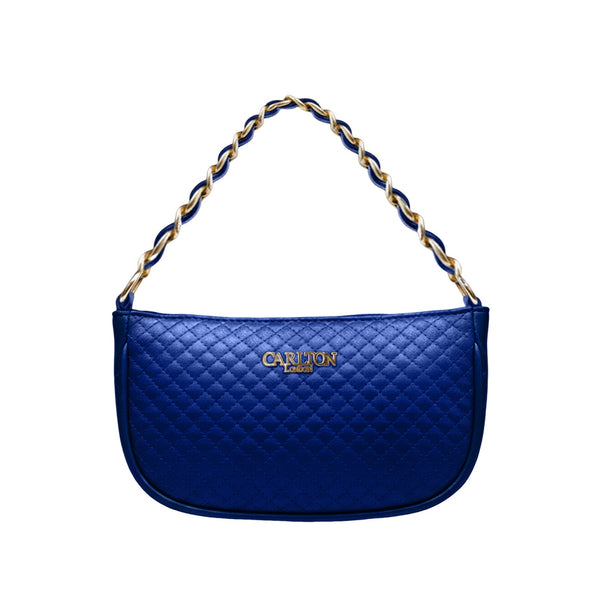 Carlton London Raffaella Blue Metallic Textured Sling Bag CLLP 1069 DARK BLUE