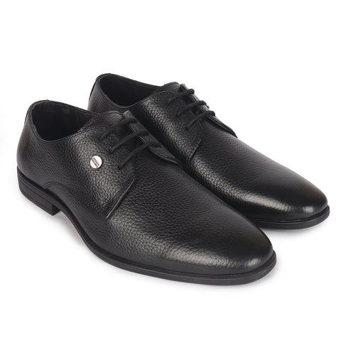 Men's Textured Leather Lace-Up Derby Shoe