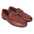 Men's Slip-Ons Textured Leather Loafers with Webbed Strap