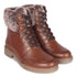 Women's Cozy Hiker Style Ankle Boot with Faux Fur Collar