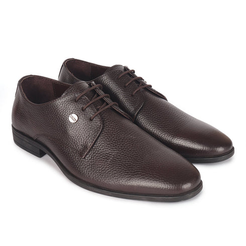 Men's Textured Leather Lace-Up Derby Shoe