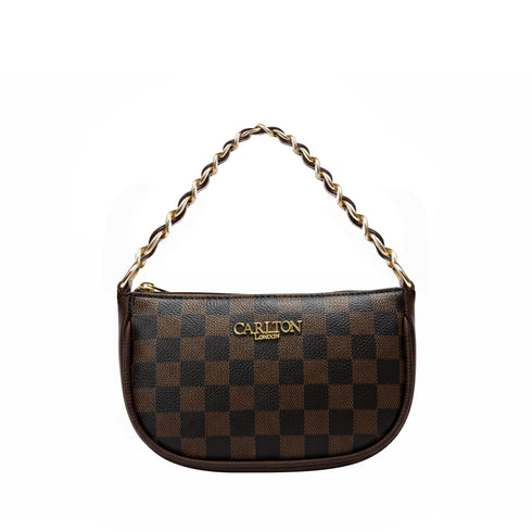Carlton London Raffaella Brown Textured Sling Bag CLLP 1071 BROWN