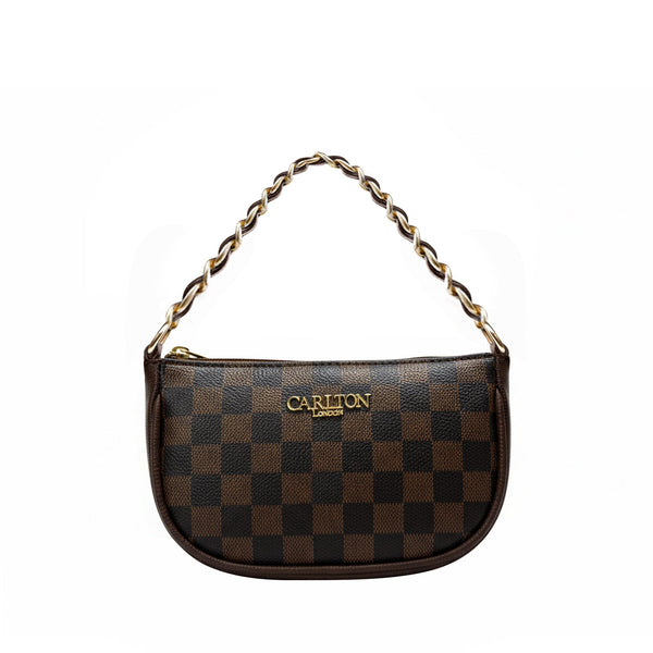 Carlton London Raffaella Brown Textured Sling Bag CLLP 1071 BROWN