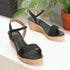 Women's Embellished Ankle Strap Wedge Sandals