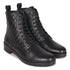 Women's Chic Quilted Ankle Combat Boot with Lace-Up Closure