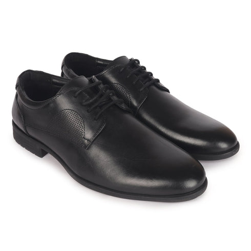 Men's Polished Cognac Leather Derby Dress Shoes