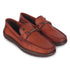 Men's Textured Leather Loafers with Cushioned EVA Comfort Sole