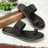 Women's Embellished Toe Ring Flat Sandals
