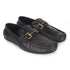 Men's Premium Leather Slip-On Loafers with Metal Buckle