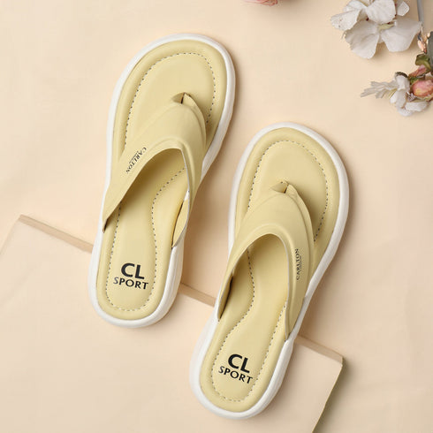 Women's Solid Color Comfort Thong Flip-Flops