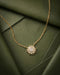 18kt Gold Plated CZ Glam Star Burst Pendant with Chain