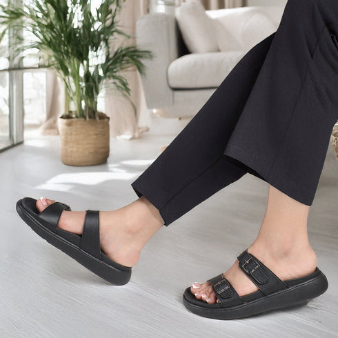 Women's Double Buckle Slide Comfort Sandals