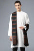 Men's Checkered Wool Shawl with Zari