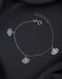 925 Sterling Silver Rhodium-Plated Enameled Evil Eye Charm Bracelet