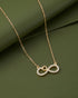 18kt Gold Plated CZ Infinity and Heart Necklace