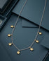 18kt Gold & Rhodium Plated Dual Tone Dangling Star Charm Necklace