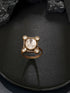 Gold Plated Kundan Uncut Mossanite Studded Geometric Minimal Adjustable Finger Ring