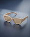 Women Cream Toned UV Protected Clear Lens Cateye Sunglasses
