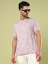 Men Jacquard Slim Fit Crew Neck T-shirt with DOUBLE COOL