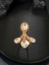 Antique Gold Plated Kundan Studded Intricate Solitaire Finger Rings