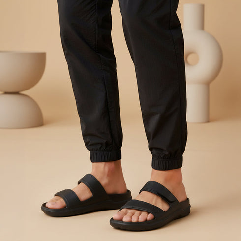 Men's Dual Strap Lightweight Comfort Slide Sandal